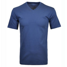 Charger l&#39;image dans la galerie, RAGMAN TEE SHIRT COL V GRANDE LONGUEUR Bleu

