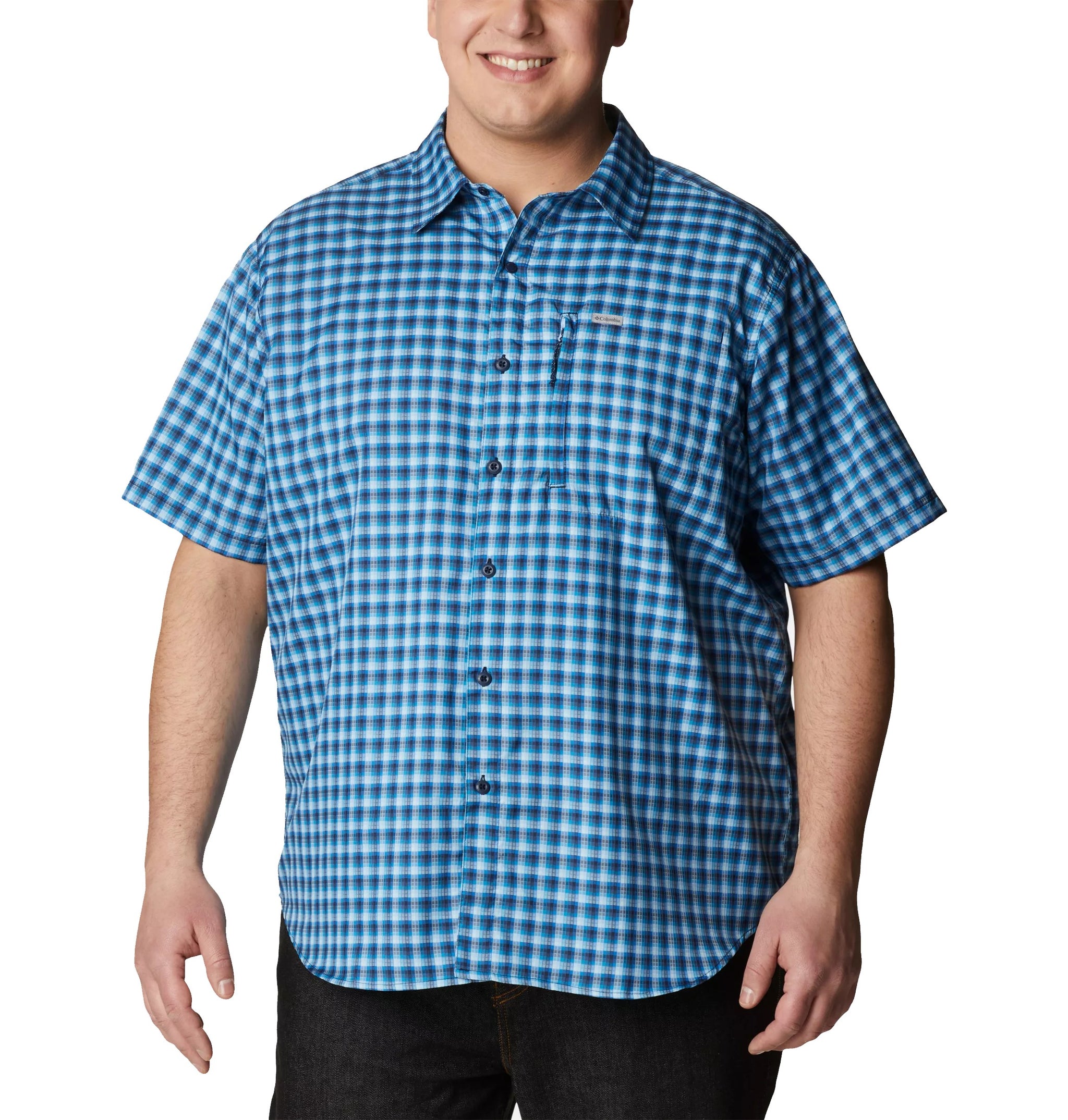 COLUMBIA Chemises | Chemise À Carreaux Bleu d'azur Homme COLUMBIA Chemises | Chemise À Carreaux Bleu d'azur Homme