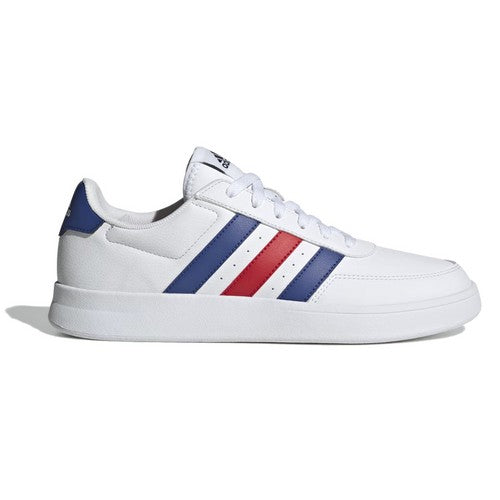 ADIDAS BREAKNET 2.0 Blanc rayé bleu rouge