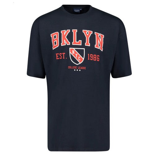 ADAMO Sweat-shirt à Col Rond Série KOS Grandes Tailles 2XL-14XL Homme, Bleu Marine, 14XL Grande Taille