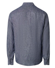 Charger l'image dans la galerie, CASA MODA CHEMISE LIN COL MAO Marine chiné
