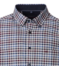 Charger l'image dans la galerie, CASA MODA CHEMISE CARREAUX GRANDE LONGUEUR Bordeaux bleu
