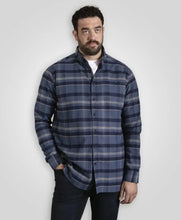 Charger l&#39;image dans la galerie, DUKE CHEMISE GRANDE LONGUEUR A CARREAUX Bleu
