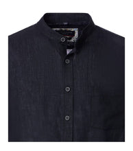 Charger l&#39;image dans la galerie, CASA MODA CHEMISE LIN COL MAO Noir
