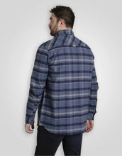 Charger l&#39;image dans la galerie, DUKE CHEMISE GRANDE LONGUEUR A CARREAUX Bleu
