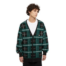 Charger l&#39;image dans la galerie, DICKIES CARDIGAN CARREAUX Noir Vert
