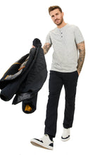 Charger l&#39;image dans la galerie, CAMEL ACTIVE TEE SHIRT HENLEY RAYE Ecru/Marine
