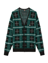 Charger l&#39;image dans la galerie, DICKIES CARDIGAN CARREAUX Noir Vert
