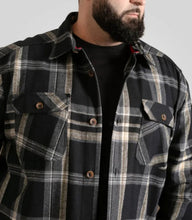 Charger l&#39;image dans la galerie, DUKE SURCHEMISE GRANDE LONGUEUR A CARREAUX Noir Gris
