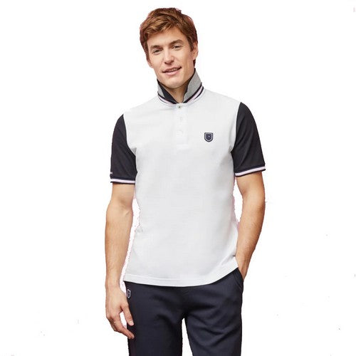 EDEN PARK POLO Blanc col marine