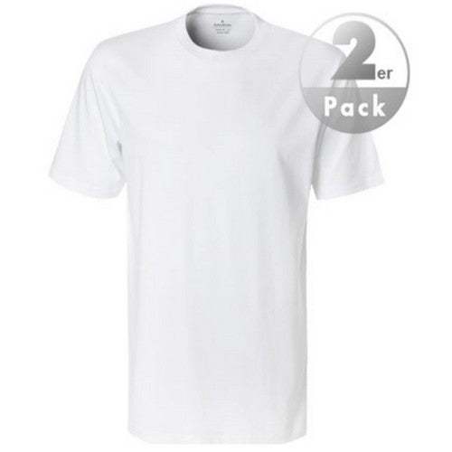 RAGMAN TEE SHIRT COL ROND LOTX2 GRANDE LONGUEUR Blanc