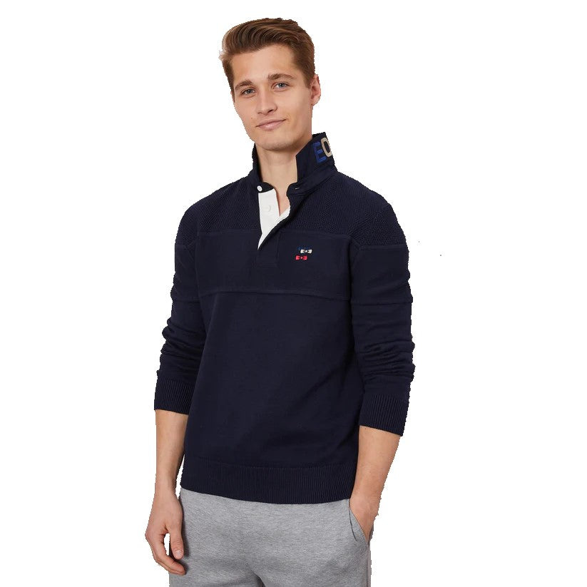 Pull Eden Park Jersey Edinburgh Bleu marine H23MAIPU0001 - homme