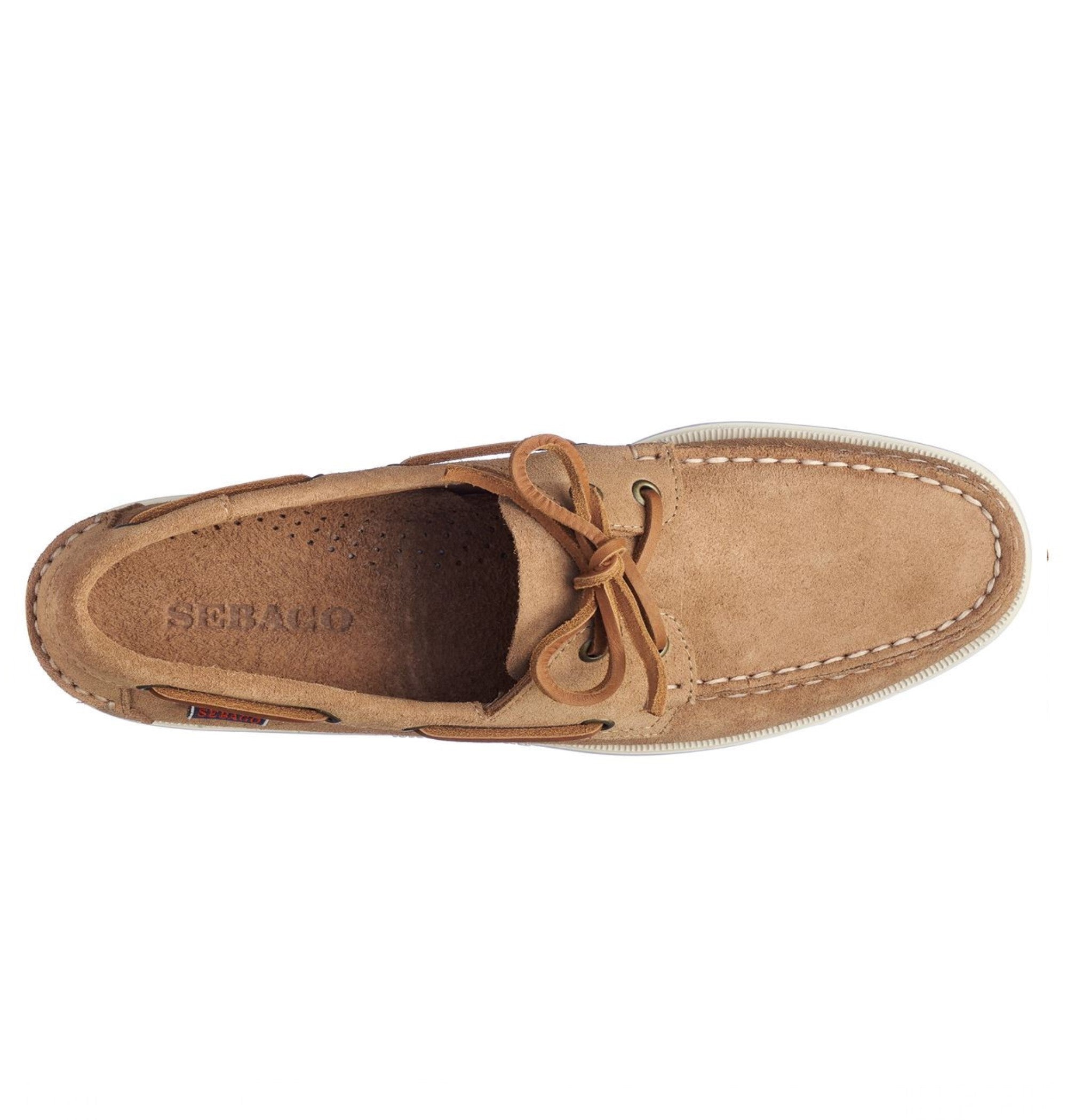 Chaussures Bateau SEBAGO Docksides Femme 39-40 - Cuir Beige Suédé, état Quasi Neuf