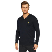 Charger l&#39;image dans la galerie, LYLE &amp; SCOTT PULL COL V Marine
